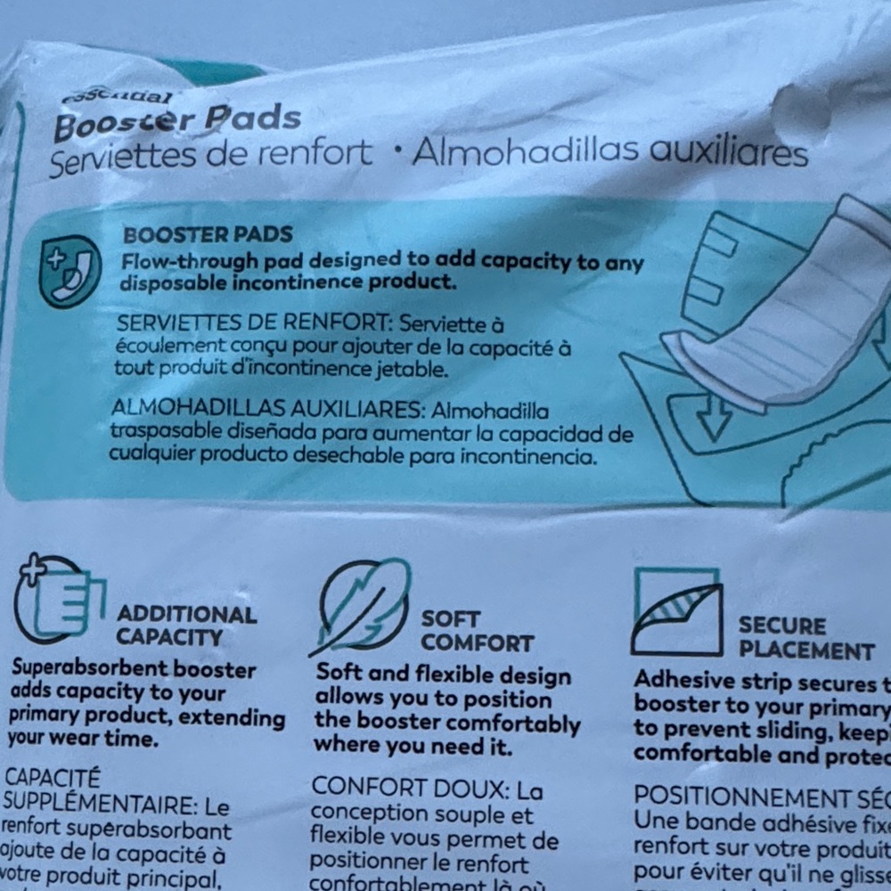 Tranquility Essential Booster Pads Adult Unisex Heavy Absorb 3.5’x12’ - 270 Pads - Picture 8 of 10